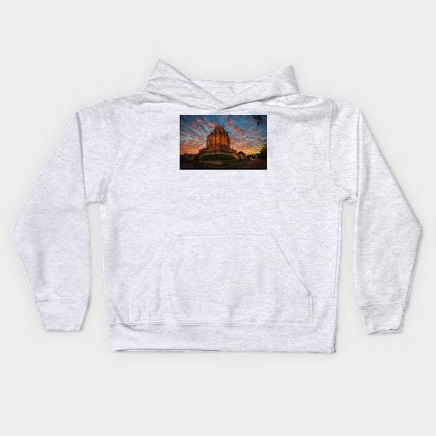 Chiang Mai sunrise Kids Hoodie by dags